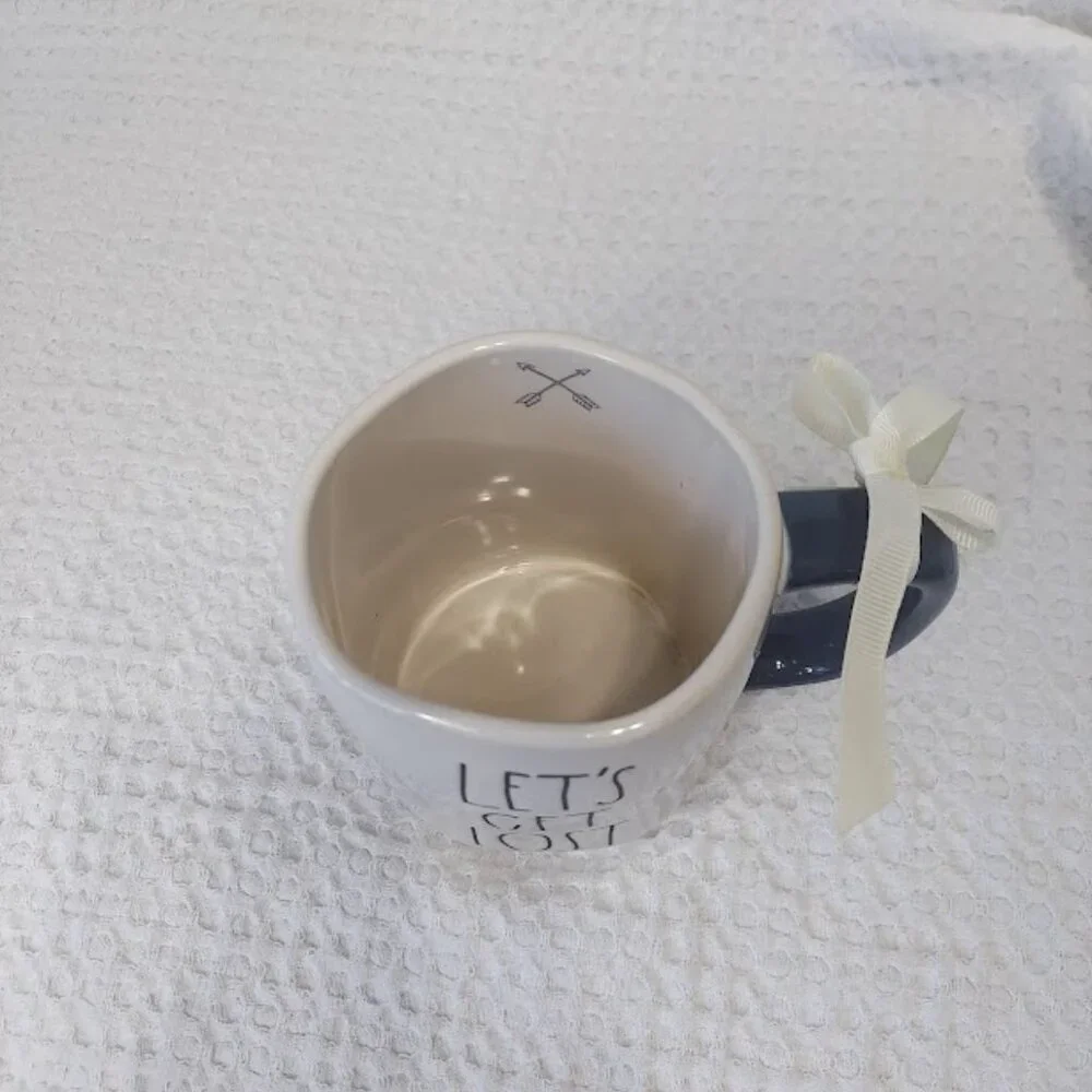 Rae Dunn Artisan Collection Ceramic Mug Lets Get Lost 20 Oz Coffee Cup NEW‎